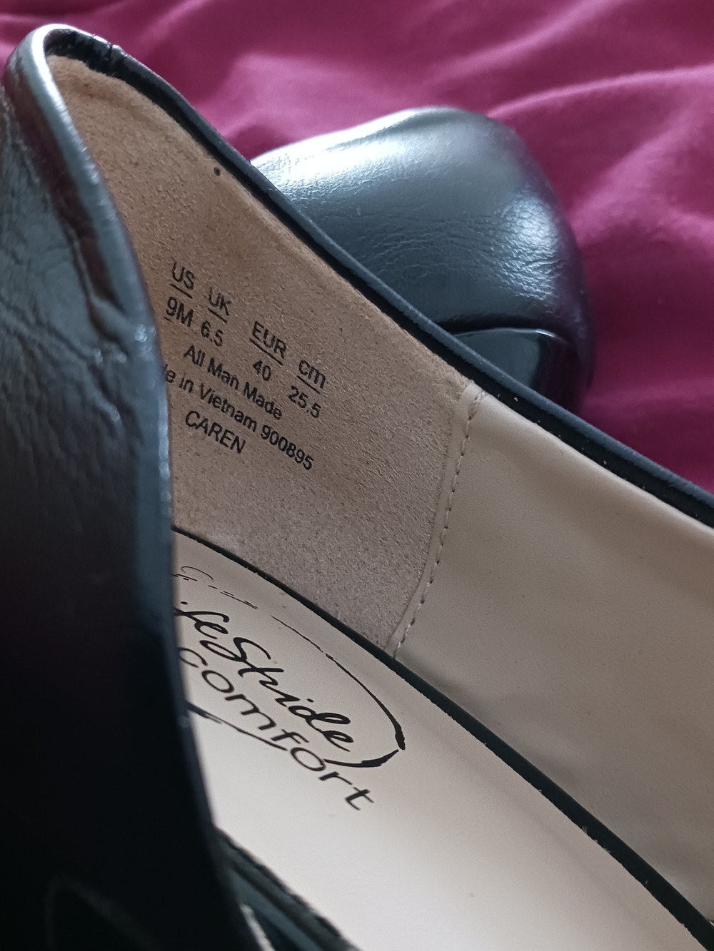 Life Stride Black Open-Toe Mid Heel Pumps - Caren- Simply Comfort - Picture 6 of 6